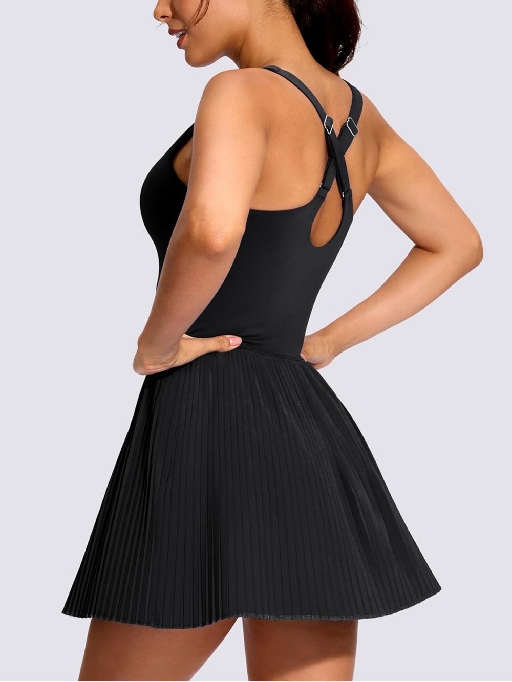 Soothfeel Womens Tennis Dress Athletic Dress with Built-in Bra - Picture 2 of 6